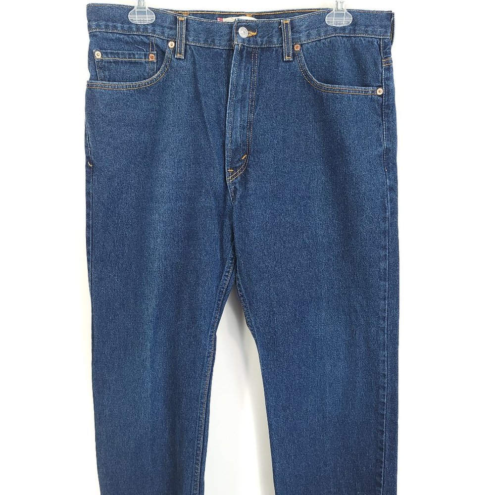 Vtg Levi's 505 Jeans Mens 38x30 Regular Fit Blue Denim Distressed USA